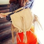 Smoothie - Fringed Skull-Embossed Backpack