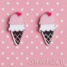 Sweet & Co. - I love ice-cream mirror stud earrings
