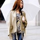 Tokyo Fashion - Batwing-Sleeve Fringed Cardigan