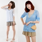 Celli Girl - Sheer Stripe Long Cardigan