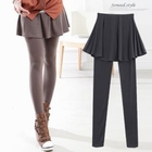 Soneed - A-Line Skirt Overlaid Leggings