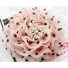 Fit-to-Kill - Chiffon Dotted Flower Hairpin -Pink