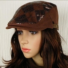 Momiton - Sequined Argyle Flat Cap