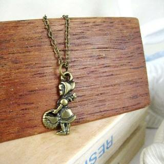 Copper Little Girl Short Necklace