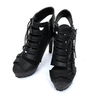 REDOPIN - Lace-Up Cutout Sandals