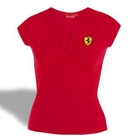 Act Gear - [Women] Ferrari Scudetto Notch-Neck Tee-Shirt