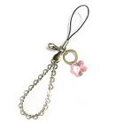6thJune - 'Floret' Mobile Strap with Swarovski Pink Crystal Flower
