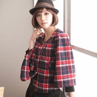 CatWorld - Cropped Plaid Cape Jacket