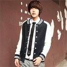 ABOKI - Color-Block Baseball Jacket