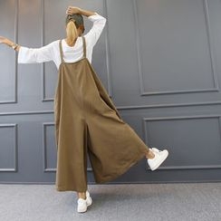 DANI LOVE - Buttoned Wide-Leg Jumper Pants DANI LOVE - Buttoned Wide-Leg Jumper Pants