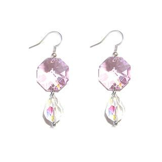 'Sweet Beauty' Charming Earring with Swarovski Crystals (Pink)