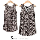SUGAR BLACK - Leopard Print Sleeveless Dress