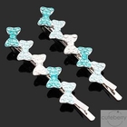 Cuteberry - Set of 2: Rhinestone Bow Hair Pin