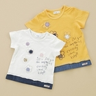 Youpi - Floral Appliqué Layered Hem Tee