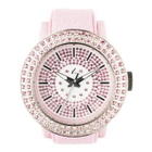 t. watch - Diamond Lens Glass Pink Strap Watch