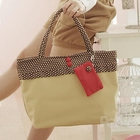 PG Beauty - Dotted Panel Tote with Coin Purse