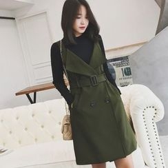 Jack Grace - 无袖扣带连衣裙 Jack Grace - 无袖扣带连衣裙