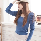 CatWorld - Ruched-Sleeve Top
