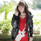 CatWorld - Faux-Fur Wet-Look Down Jacket