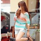 REDOPIN - Zipped Side Stripe Knit Top