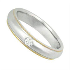 Keleo - Tailor-made 18K White & Yellow Gold Ring with Diamonds