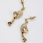 Moonbasa - Rhinestone Crystal Heart Earrings