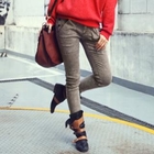 BBon-J - Side-Button Washed Skinny Pants