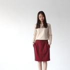 Maypin - Mock Two-Piece Knit Dress