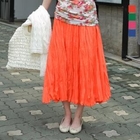 J-ANN - Crinkle A-Line Skirt
