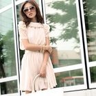 59th Street - Inset Lace Top Chiffon Dress (Belt not Included)