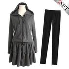 J-ANN - Set: Hooded Zip Dress + Leggings