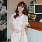 CLICK - Beaded Collar Lace Top