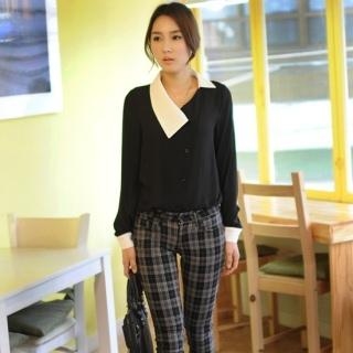Asymmetric Collar Blouse