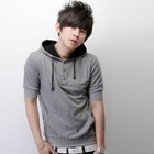 SeventyAge - Button-Front Half-Sleeve Hooded Pullover
