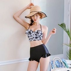 Rachel Swimwear - 印花荷叶分体泳衣 Rachel Swimwear - 印花荷叶分体泳衣