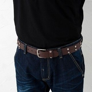 Genuine Leather Studded Belt