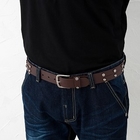 BLACK ASUKA - Genuine Leather Studded Belt