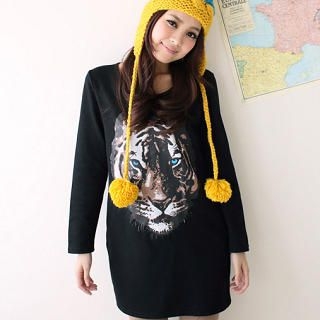 Tiger Print Long Top