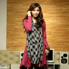 JK2 - Check-Panel Drawstring Knit Dress