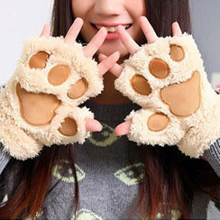 Home Simply - Paw Fleece Mittens Home Simply - Paw Fleece Mittens