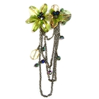 6thJune - Flower Brooch - Green703