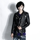 Rememberclick - Faux-Leather Brooch-Detail Jacket
