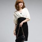 I'Miusa - V-Neck Two-Tone Dress
