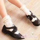 Blossom Gal - Crochet-Trim Socks