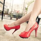 PUFFY - Peep-Toe Platform Pumps