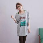 CatWorld - Car-Print Long T-Shirt