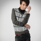 deepstyle - Houndstooth Knit Top