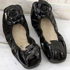 Lane172 - Genuine Leather Flower-Accent Flats