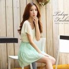 Tokyo Fashion - Beaded Crochet-Trim Dotted Panel Dress