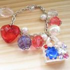Fit-to-Kill - Dazzling baggage  with diamonds with the glass of pearls bractle(Hand made)
